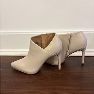 BCBGeneration Cream Heeled Ankle Boots
